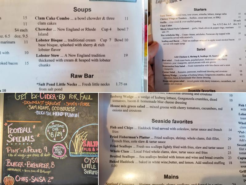 The Salt Marsh Pub & Raw Bar Menu