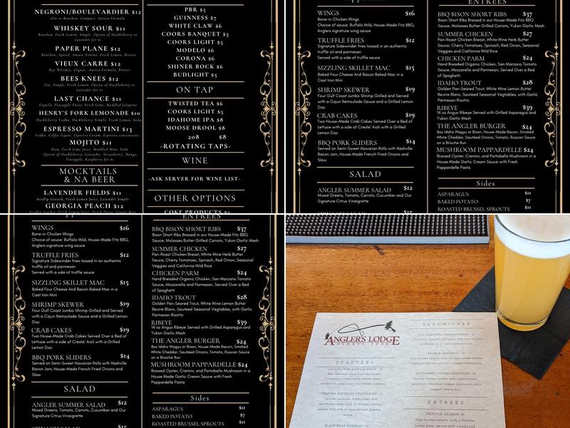 Angler's Lodge & Riverfront Restaurant Menu