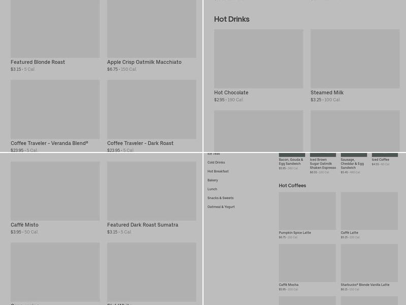 Starbucks Menu