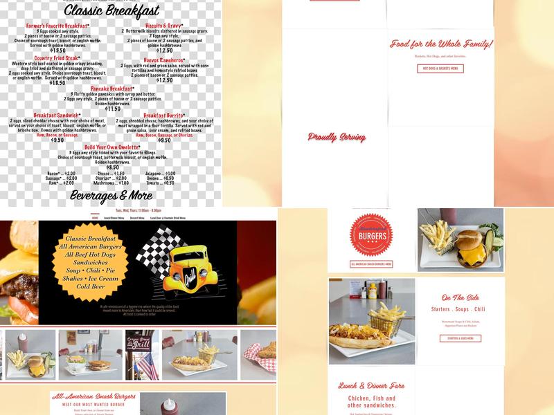 Canyon Street Grill Menu