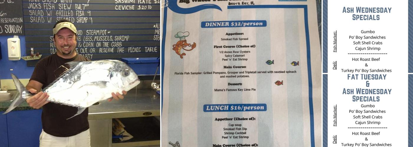 Big Water Fish Market Menu