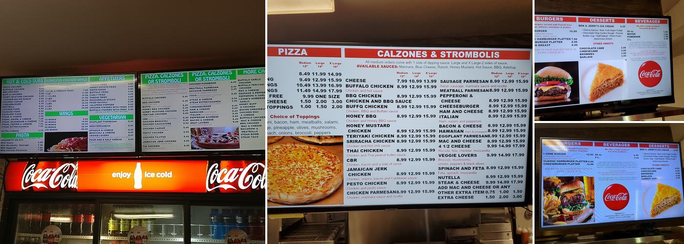 International Zone Menu