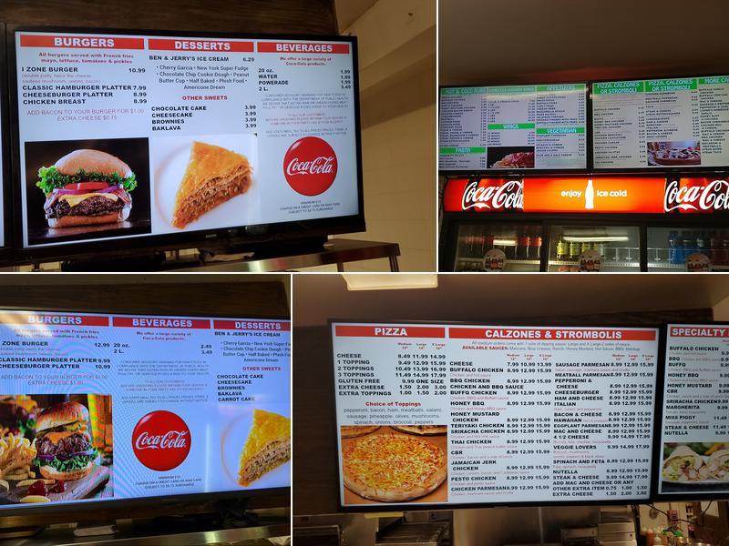 International Zone Menu