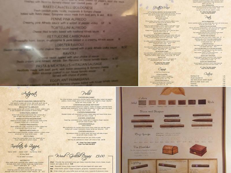 Arturo Joe's Menu