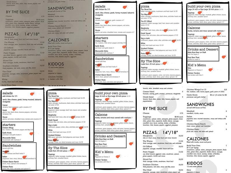 Sliced Menu