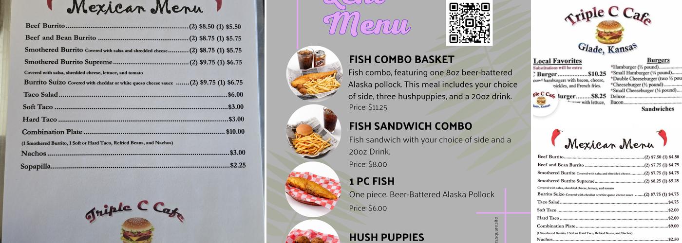 Triple C Cafe Menu