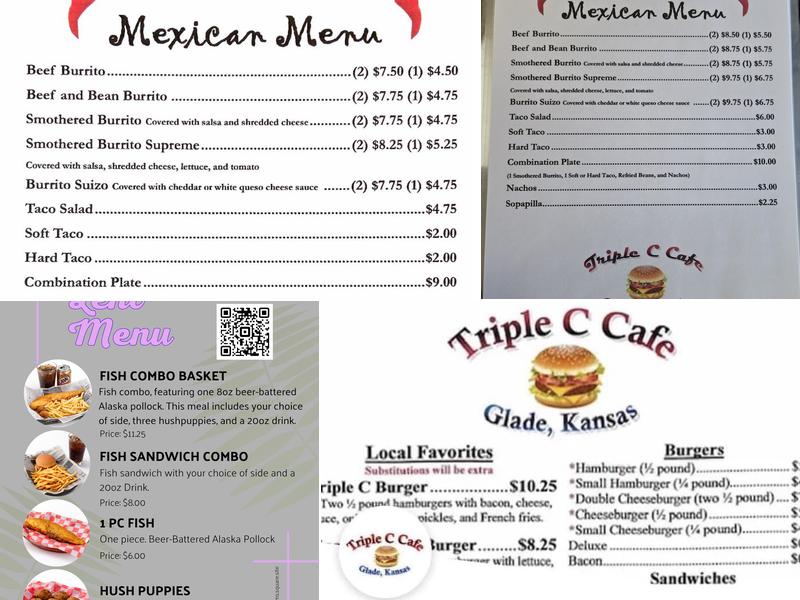 Triple C Cafe Menu