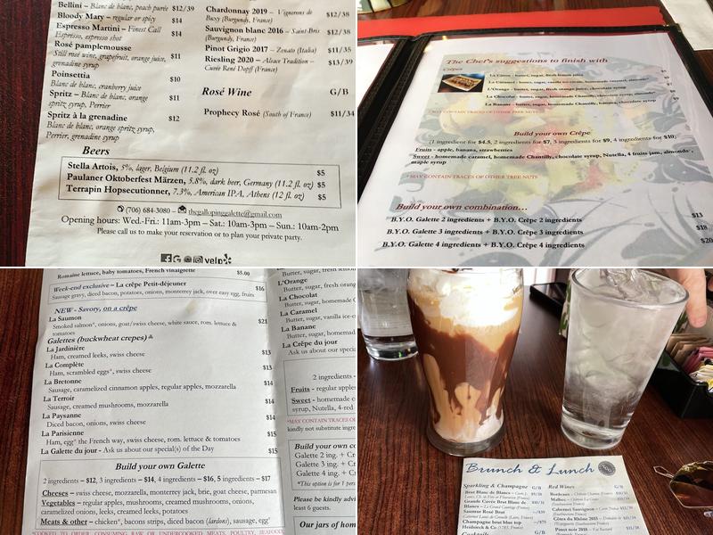 The Galloping Galette Menu