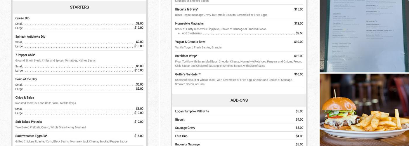 Paddy's Irish Pub Menu