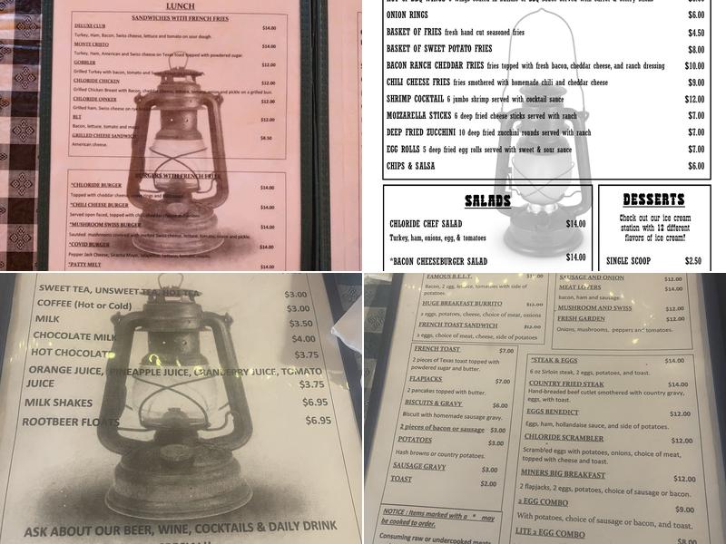 Yesterdays Restaurant & Shep's Miners Inn/Hotel Menu