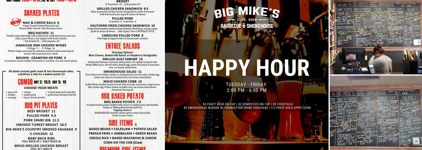 Big Mike's BBQ Smokehouse Menu