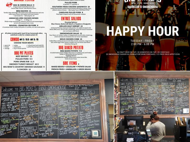 Big Mike's BBQ Smokehouse Menu