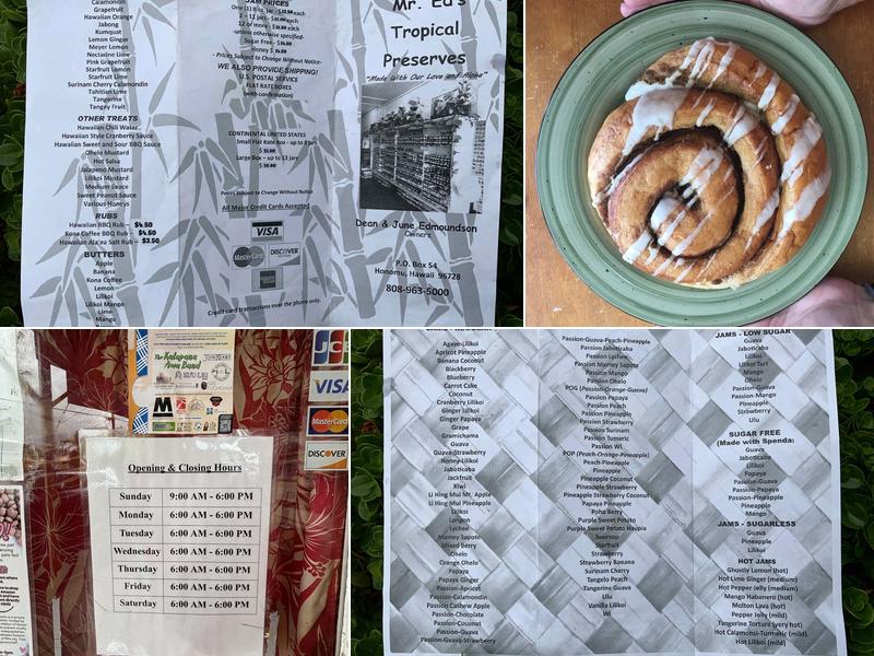 Mr. Ed's Bakery Menu