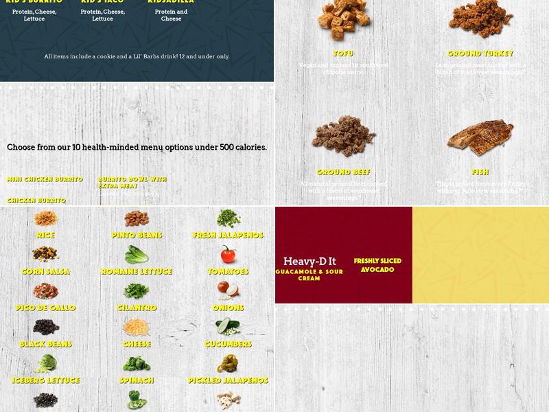 Barberitos Menu