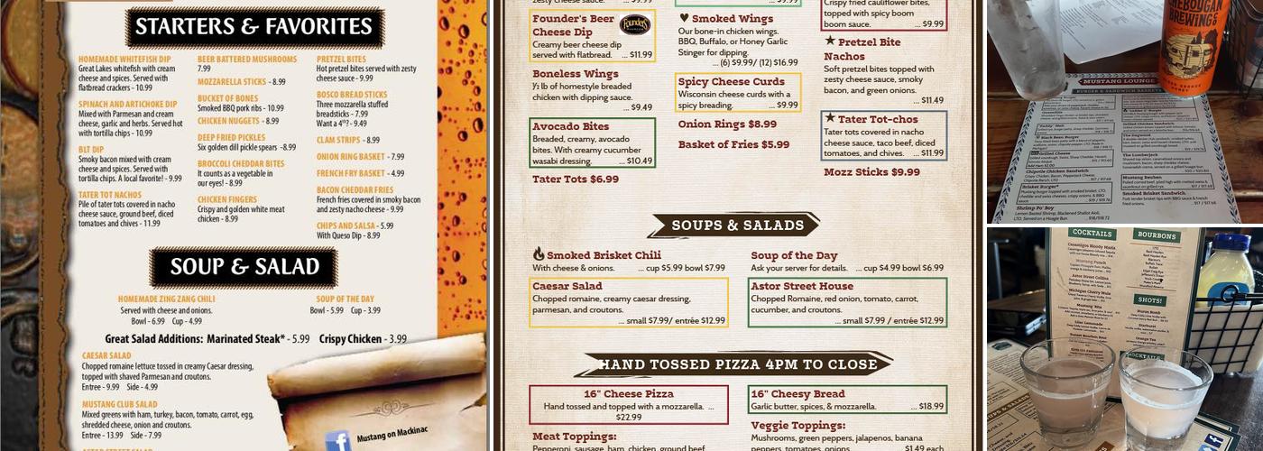 Mustang Lounge Menu