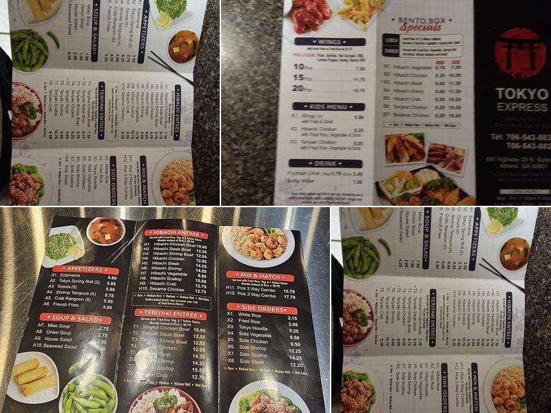 Tokyo Express Menu