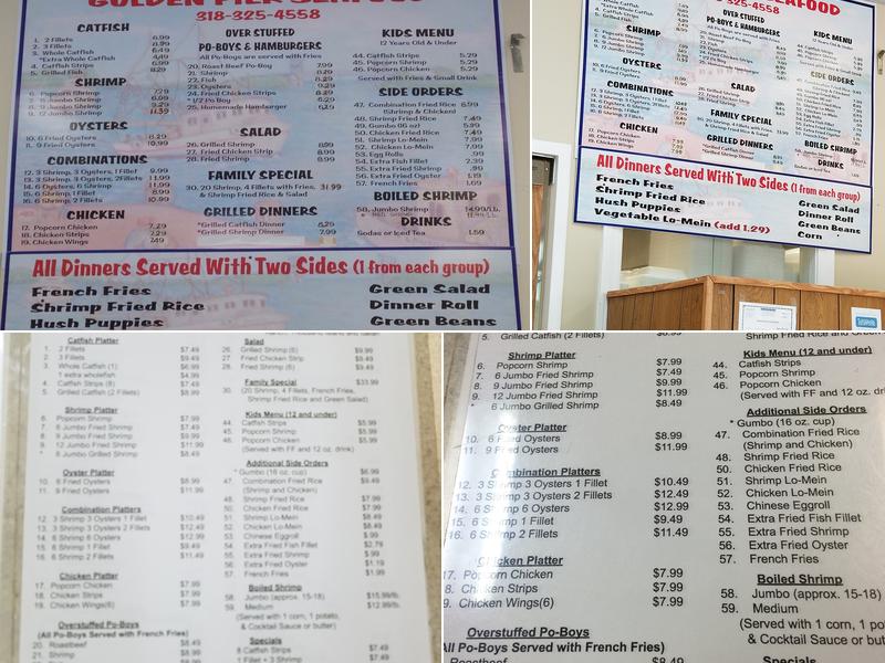 Golden Pier Seafood Menu