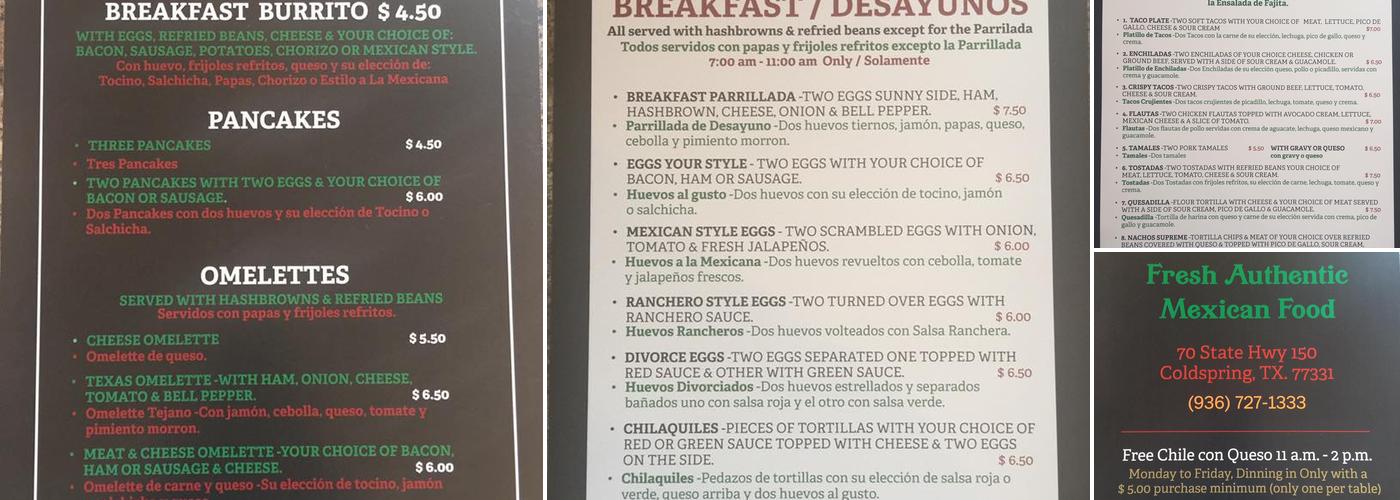 Taco Express Menu