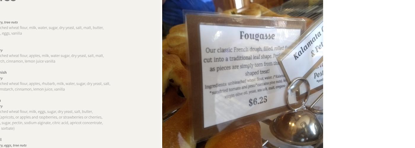 Ashland Baking Co Menu