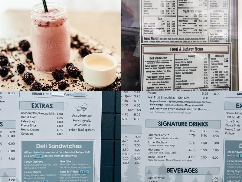 North Coast Coffee Menu