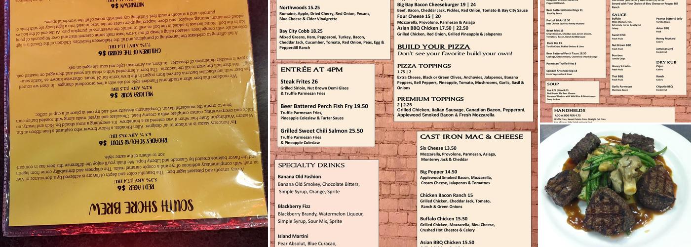 Deep Water Grille Menu