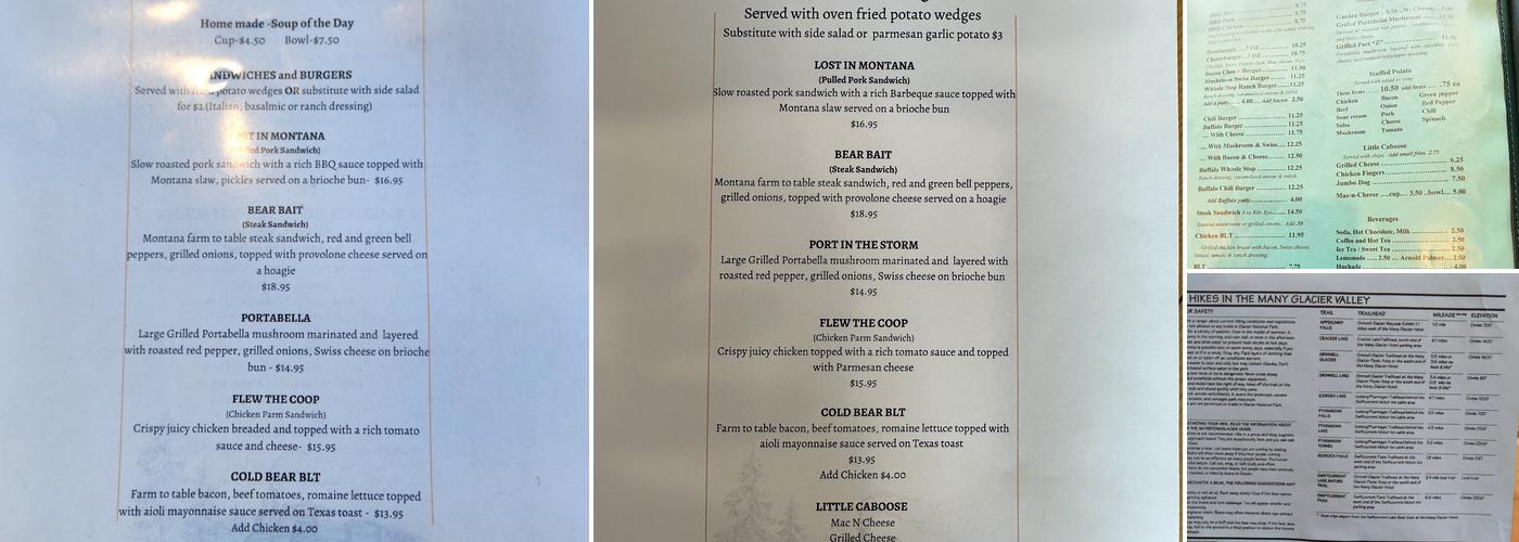 Whistle Stop Restaurant Menu