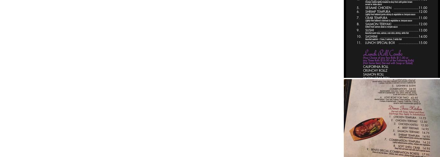 Sake Garden Sushi And Grille Menu