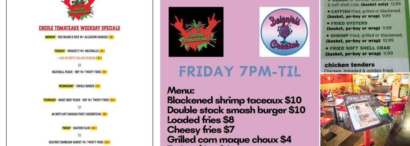 Creole tomateaux Menu