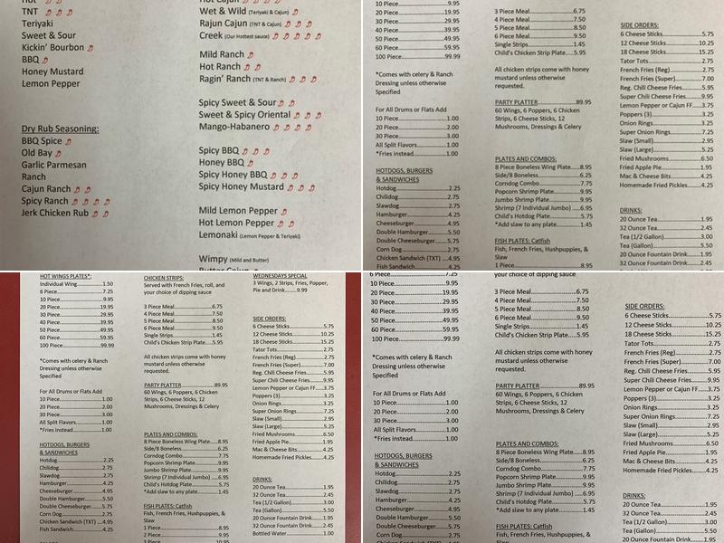 Blazers of Royston Menu