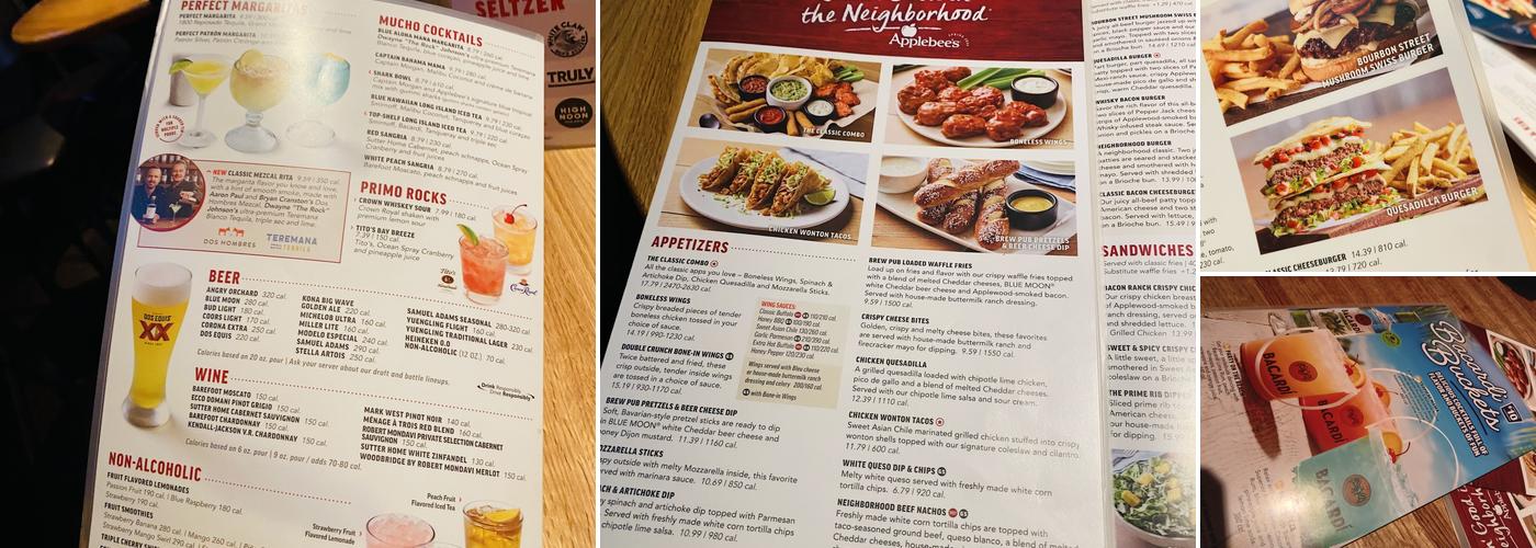 Applebee's Grill + Bar Menu