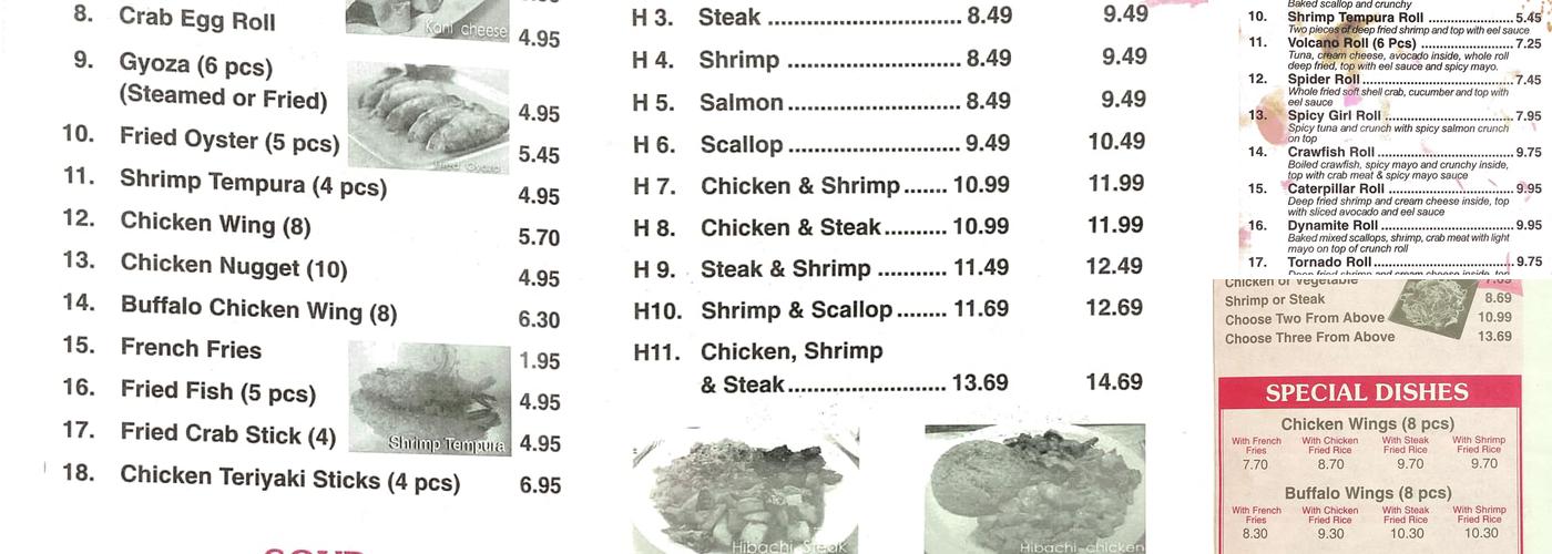 Tokyo Express Menu