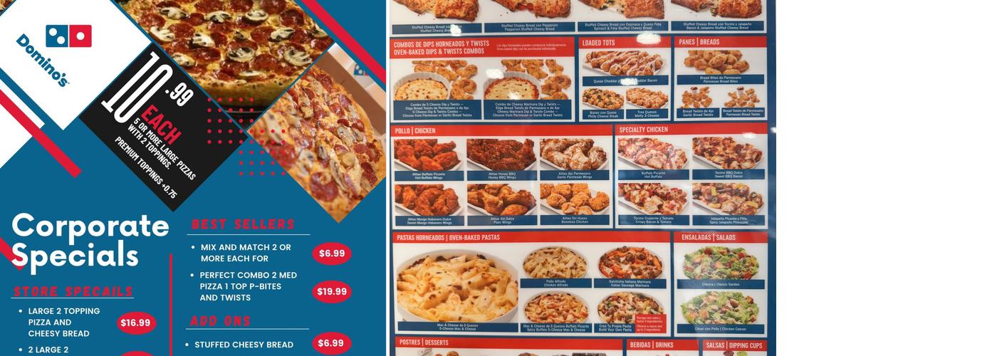 Domino's Pizza Menu