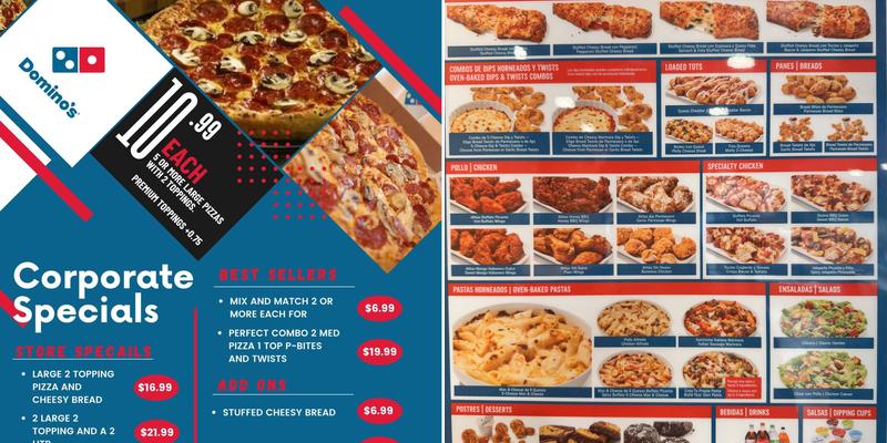 Domino's Pizza Menu