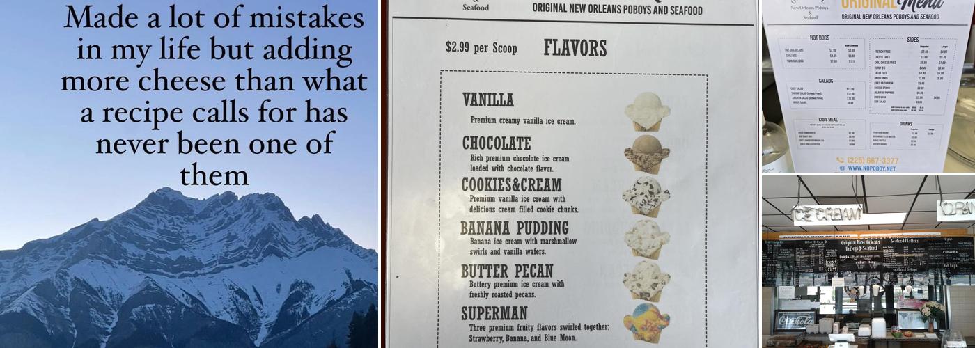 Original New Orleans Poboy and Seafood Menu