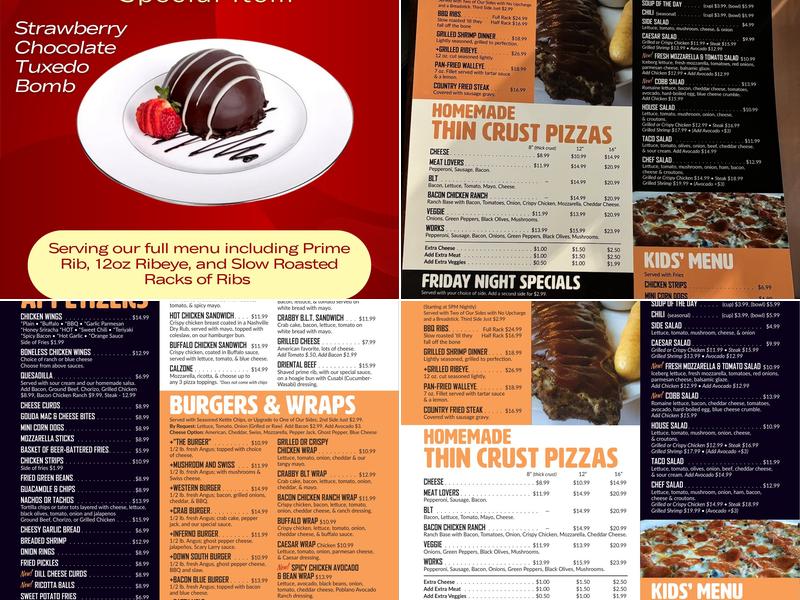 Wolf's Den Menu