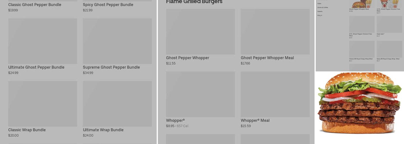 Burger King Menu