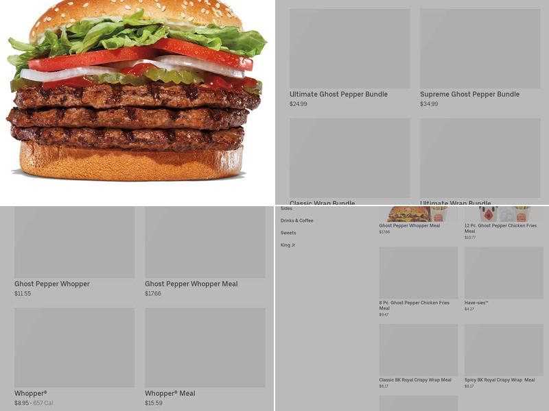 Burger King Menu