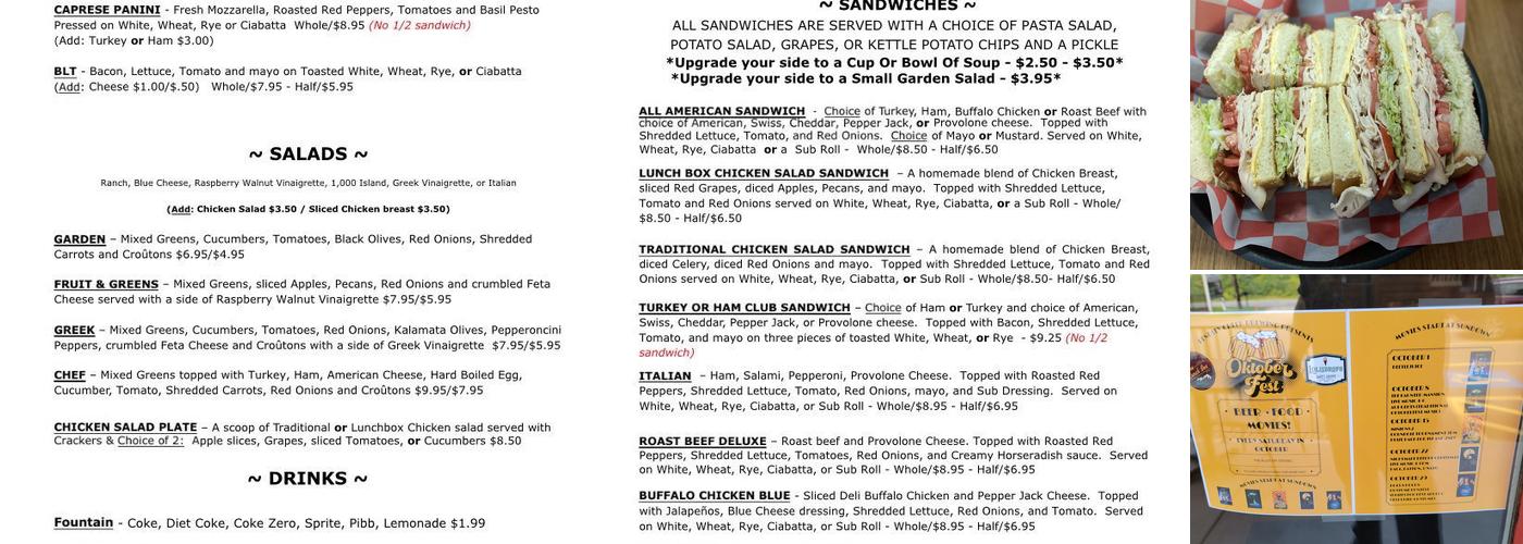The Lunch Box Menu