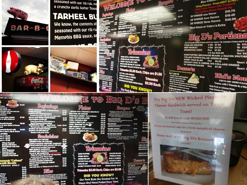 Big D's BBQ Menu