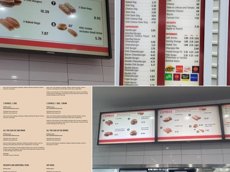 The Varsity Menu