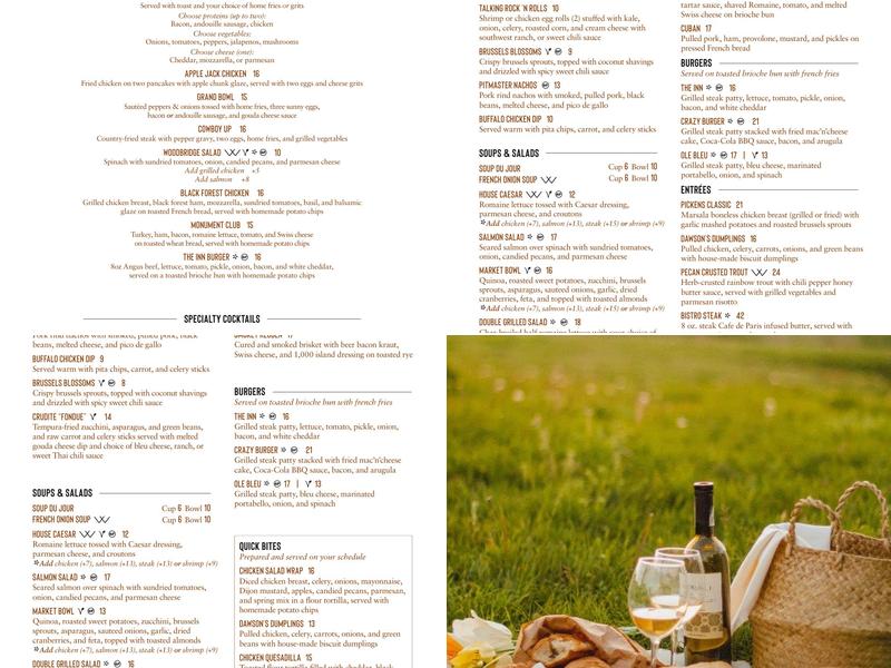 Woodbridge Inn & Tavern Menu