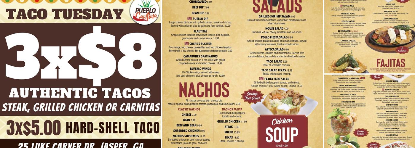 Pueblo Cantina Jasper Menu