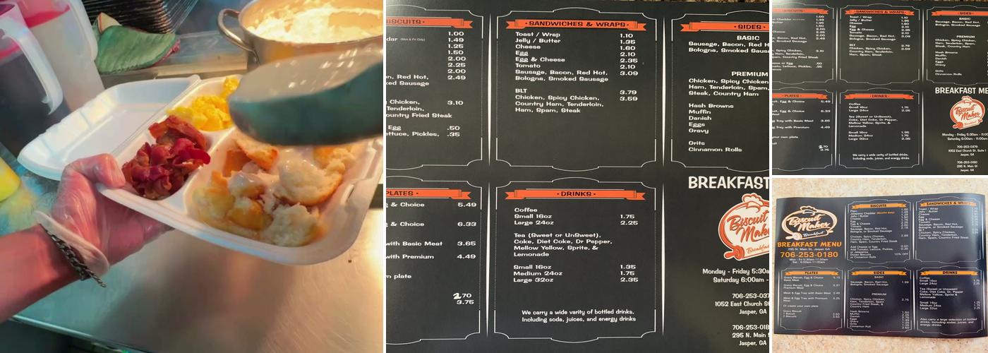 Biscuit Maker Menu