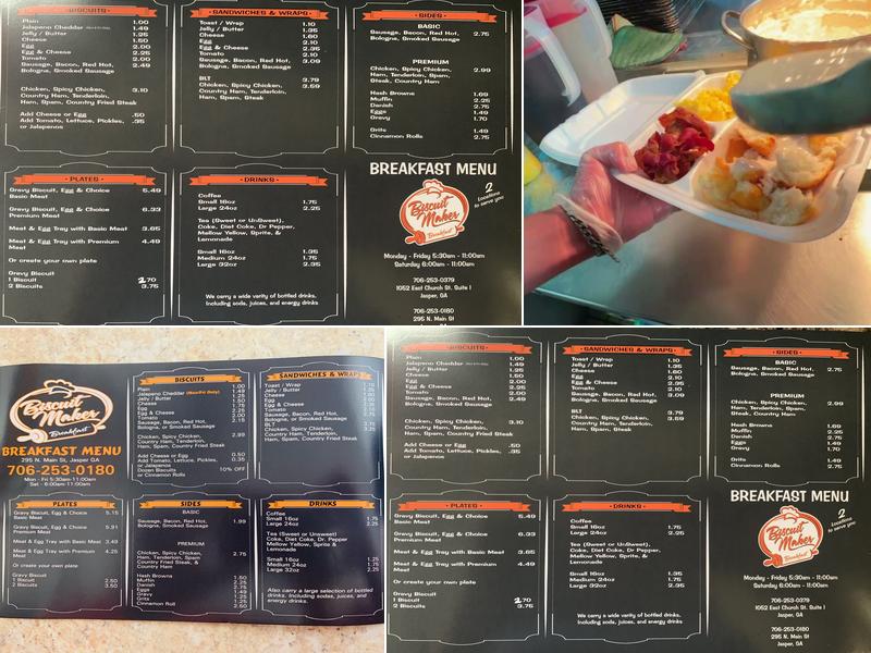 Biscuit Maker Menu