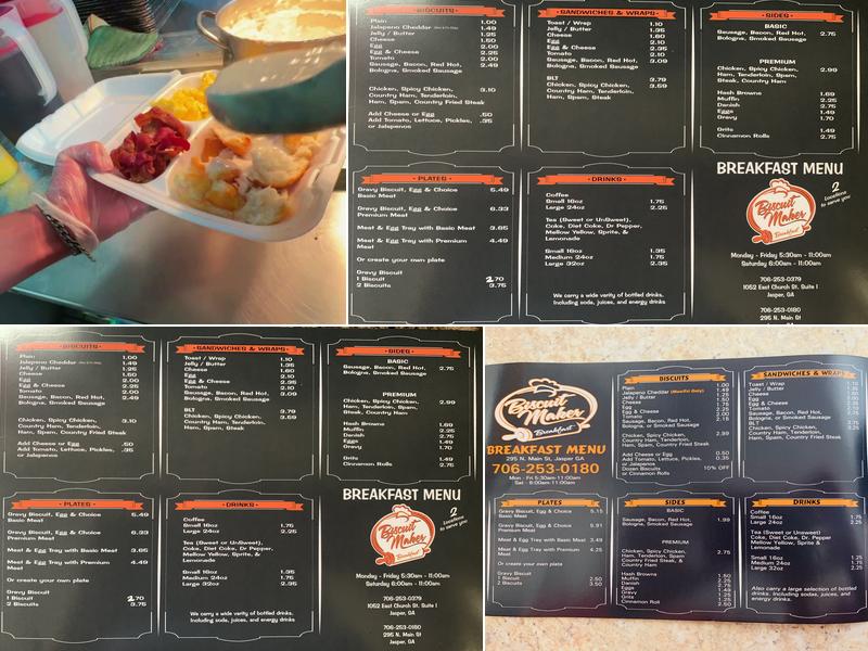 Biscuit Maker Menu