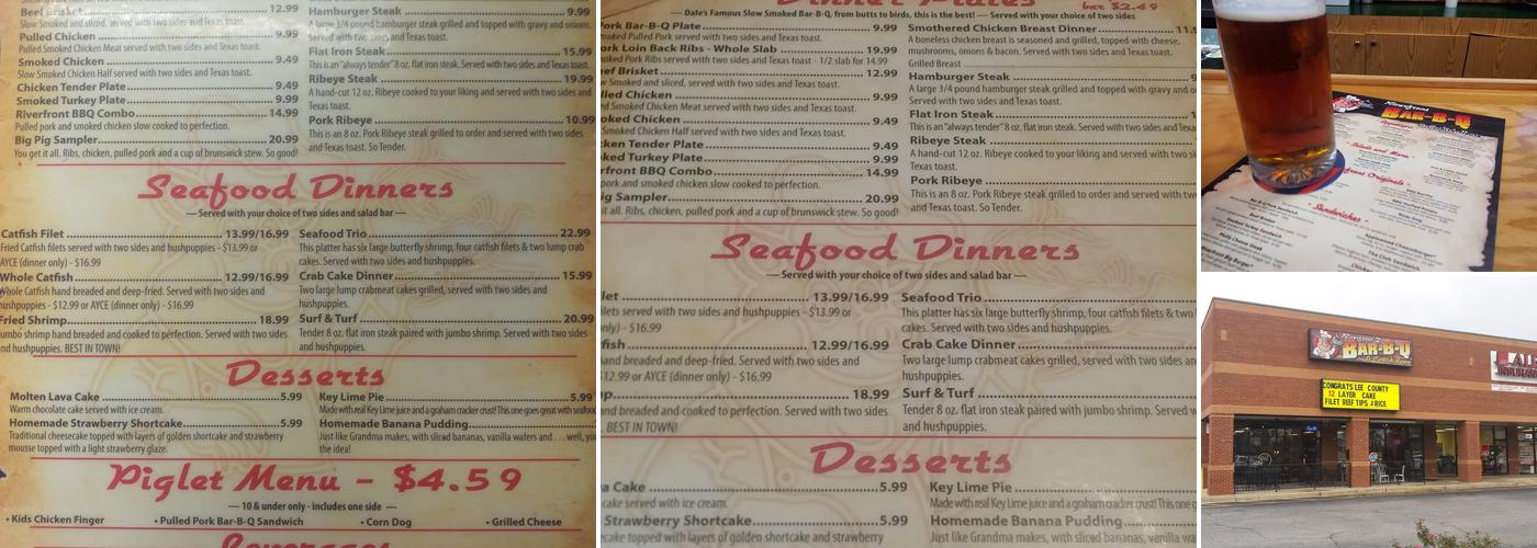 Riverfront Bar-B-Q & Catfish House Menu