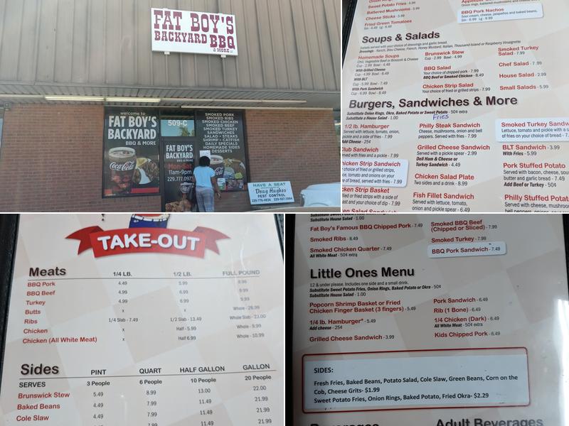Fat Boy's Backyard BBQ & More Menu