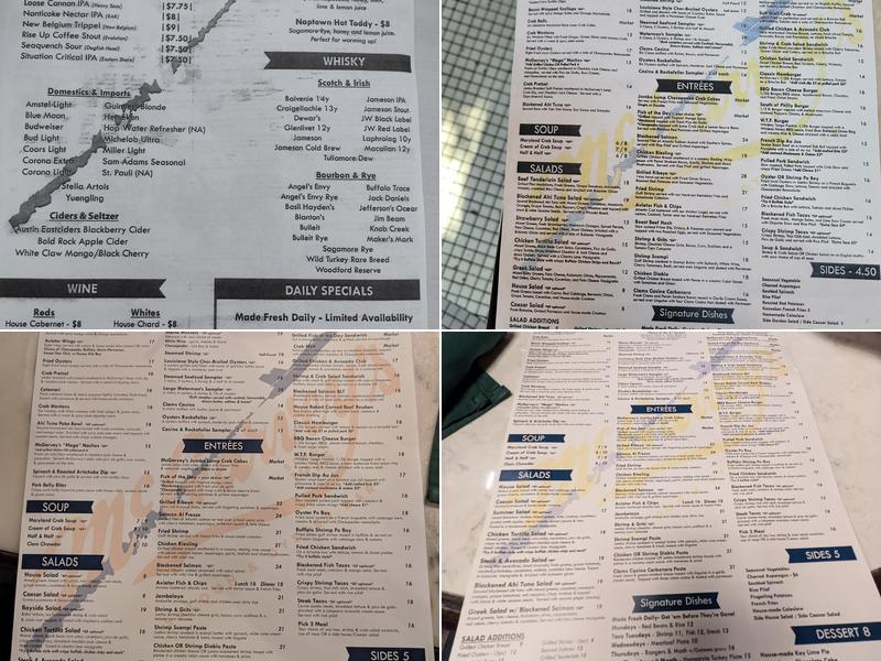 McGarvey's Menu