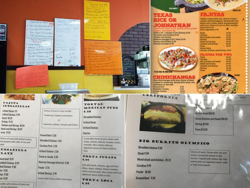 El Taquito Olympico LLC Menu