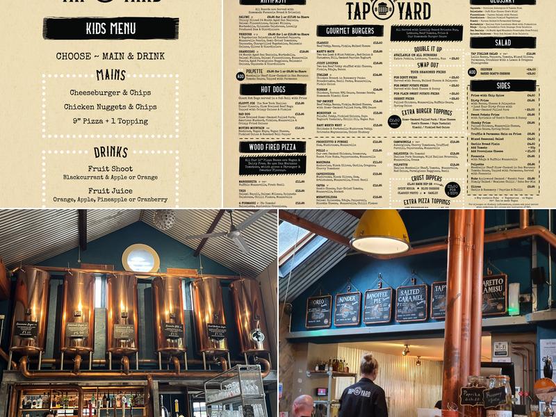 Ambleside Tap Yard Menu